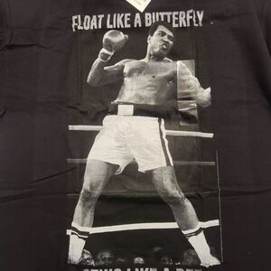 Black Graphic T-Shirt with Boxer Print